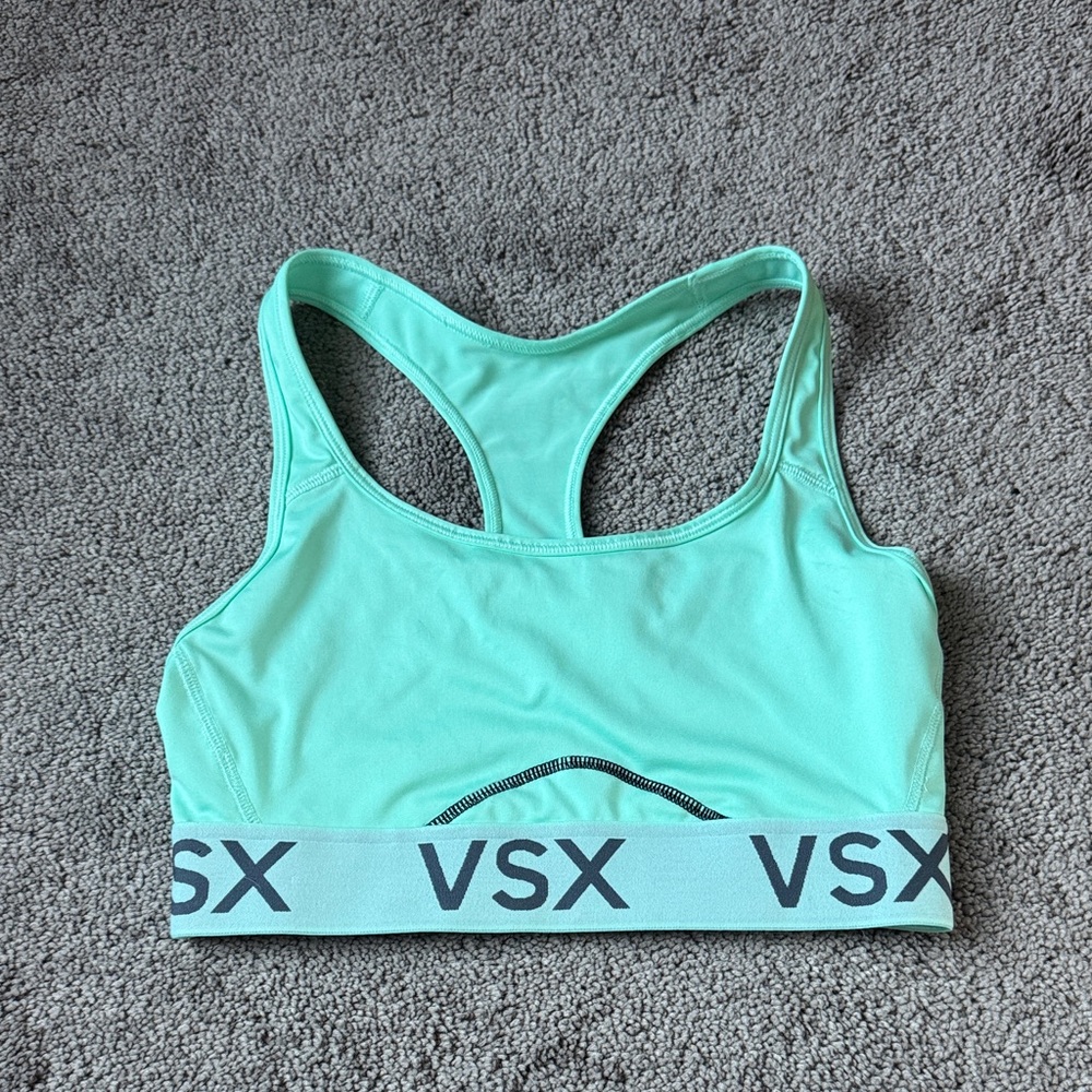Victoria’s Secret Sport The Player Racerback Aqua Green Sports Bra SIZE S